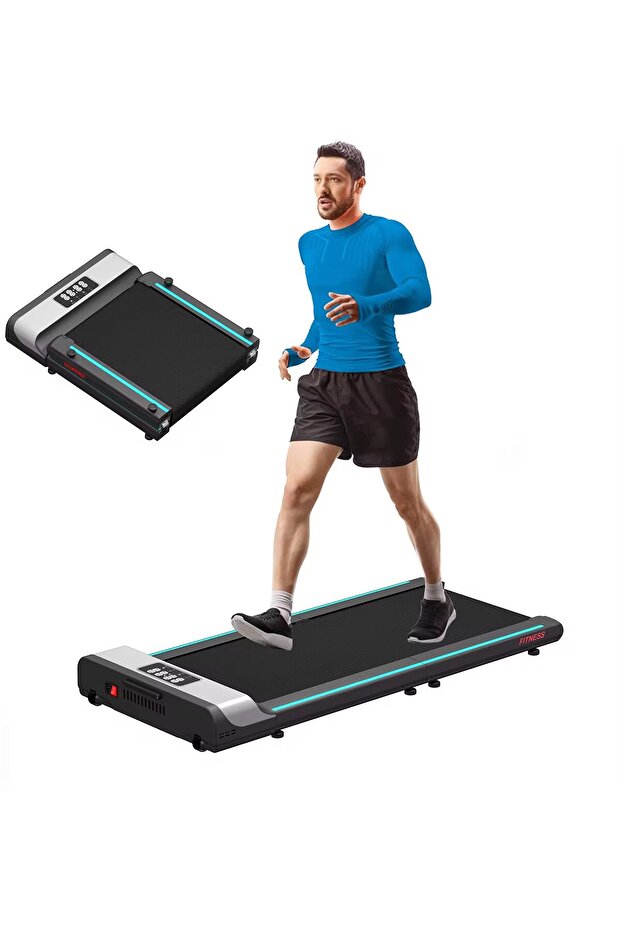 Foldable Treadmill with Speed 1-8 km/h, Supports Weight 120 kg with Screen to Display Calories, Time - 3