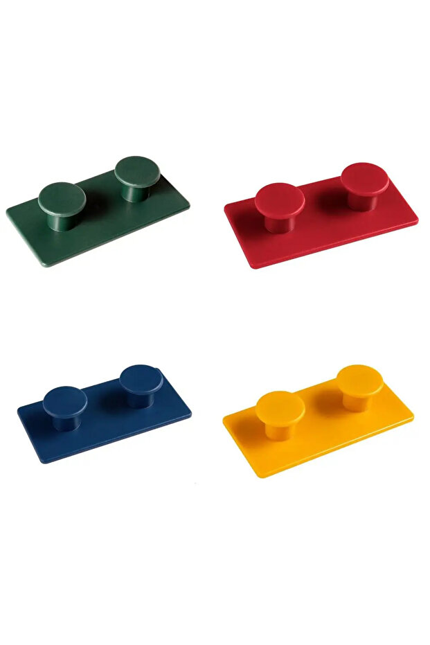 4Pcs 4PCS Building Block Key Hooker Wall Coat Hook Modern Decoration Hall Organization Door Back Dec