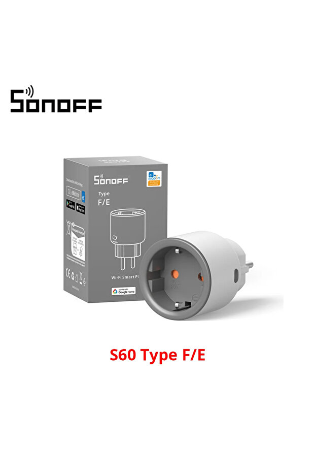 S60TPF SONOFF S60 EU SONOFF Wifi Socket Wifi Smart Socket Overload Protection Timer Smart Scene Remo - 1