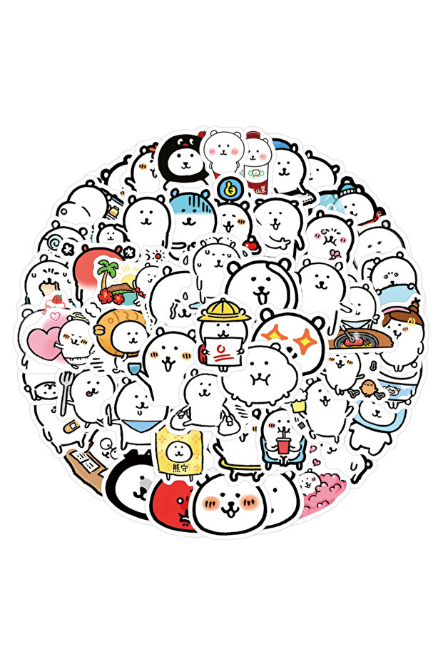 105PCS 105Pcs Self Deprecating Bear Cartoon Graffiti Sticker Scrapbooking Phone Luggage Skateboard W