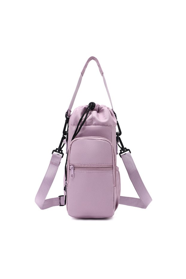 Purple Outdoor Bottle Protective Cover Cell Phone Storage Bag Small Messenger Bag Travel Pocket Bag