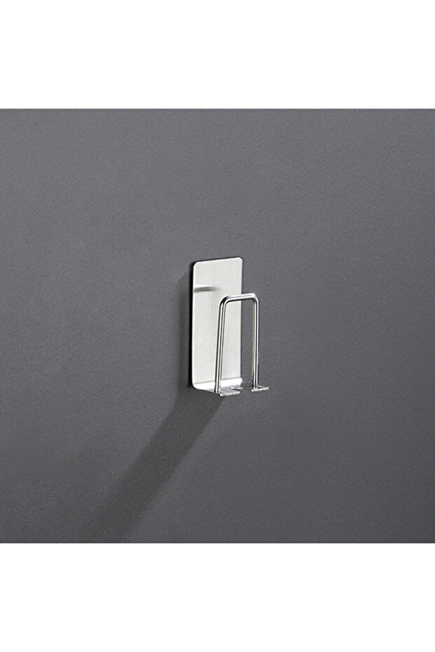 Silver 1 Piece Stainless Steel Toothbrush Wash Cup Holder, Home Perforation-Free, Wall-Mounted, Bath
