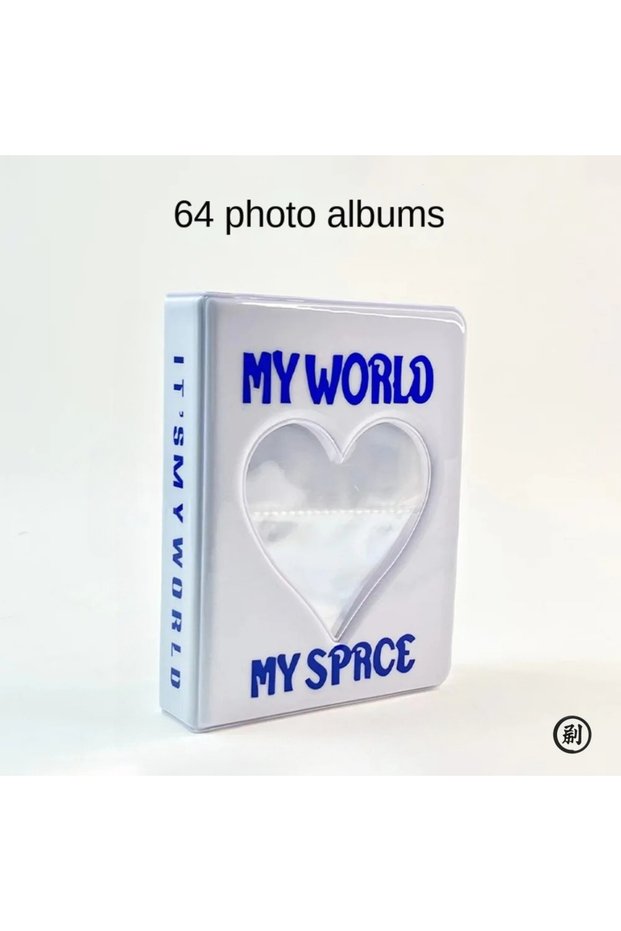 White Mini Photo Album 64 Pockets Cartoon Album Photo Photocard Holder Book Collect Kpop Album De Fo