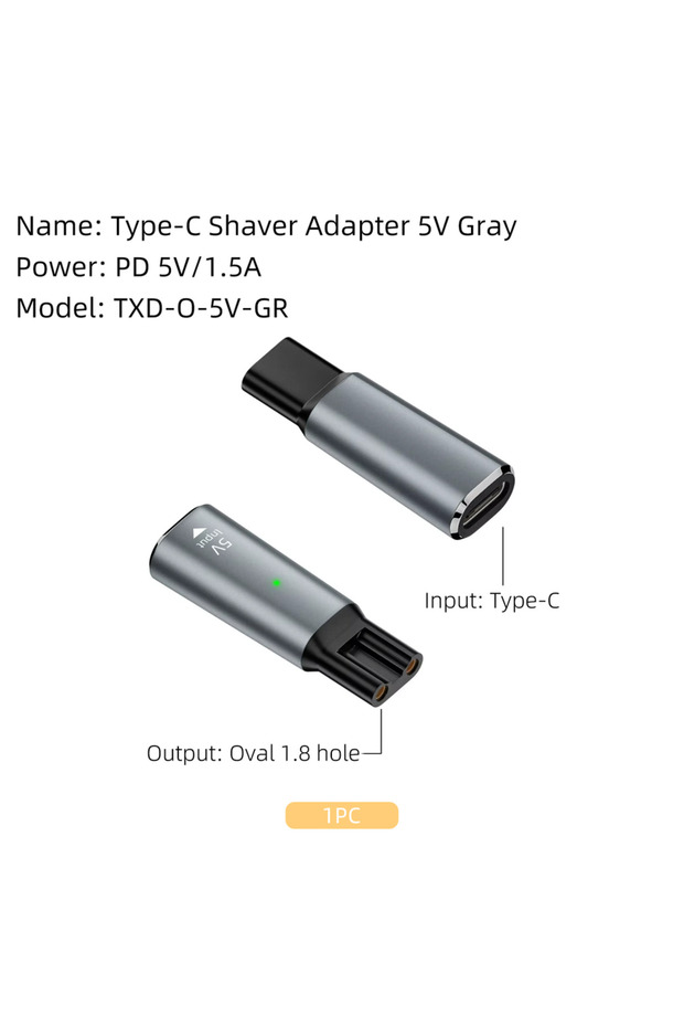 5V TY TXD YHS 5V Type-C Shaver Adapter Charging Converter for Philips QP6510 QP6530 Series 3000 5000