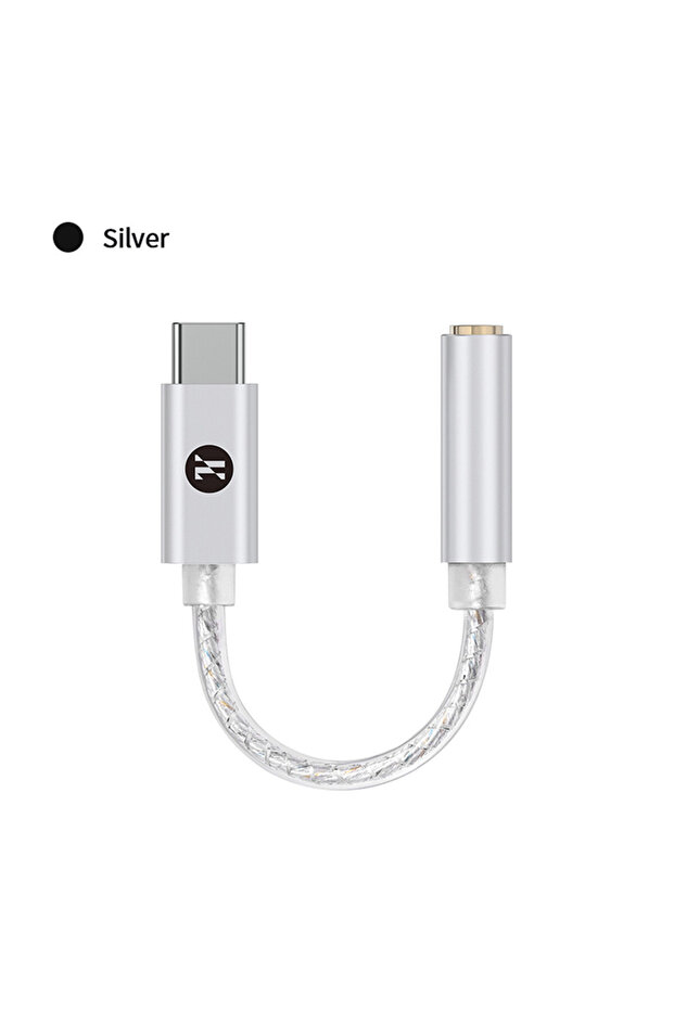 محول صوت رقمي فضي JCALLY JM12 DAC Chip KT02H20 Hi-Fi Audio Decoder Type-C to 3.5mm Earphone