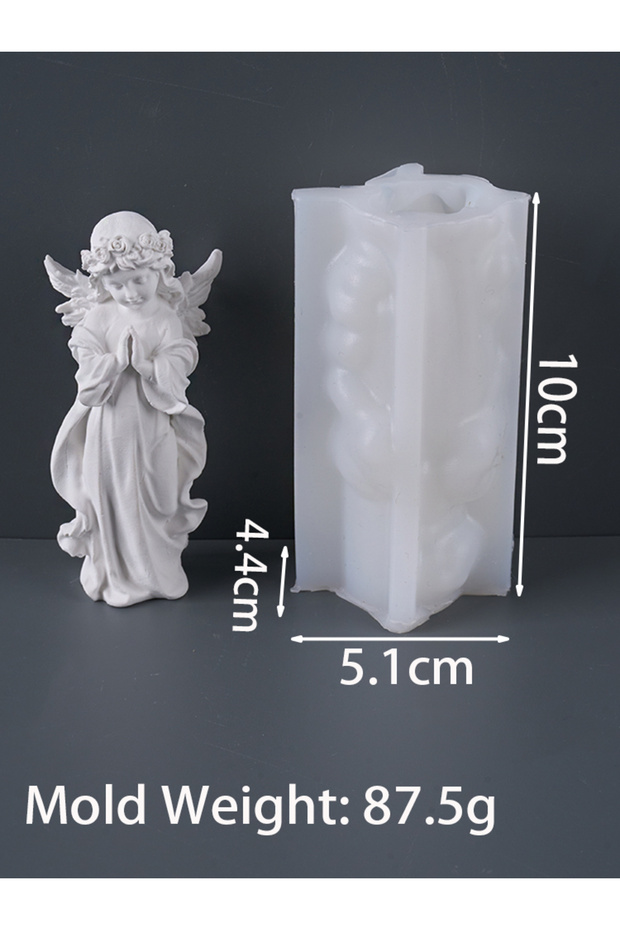 angel 3D Prayer Angel Silicone Mold DIY Handmade Cute Girl Figurine Statue Carving Plaster Easter Mo