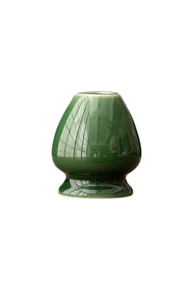 Dark Green 1PCS Ceramic Matcha Green Tea Chasen Holder Stand Bowl Bamboo Whisk Grinder Brushes Tea T