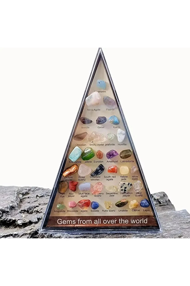 Glod 36 PCS/Box Natural Healing Crystals Mineral Specimens Irregular Tumbled Stones Rock Collection