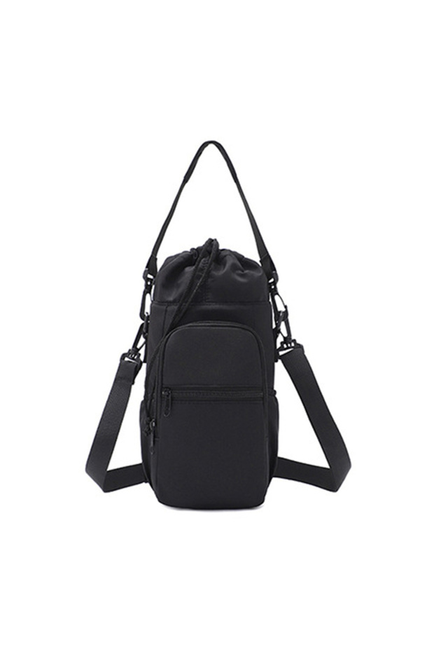 Black Outdoor Bottle Protective Cover Cell Phone Storage Bag Small Messenger Bag Travel Pocket Bag f