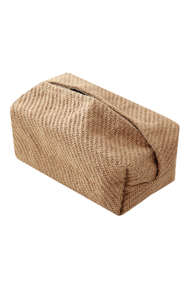 A NEW Japanese-Style Jute Tissue Case Napkin Holder for Living Room Table Tissue Boxes Container Ho.