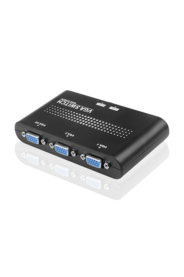 black 2 In 1 Out VGA/SVGA Manual Sharing Selector Switch Switcher Box For LCD PC KVM Switches Displa - 1