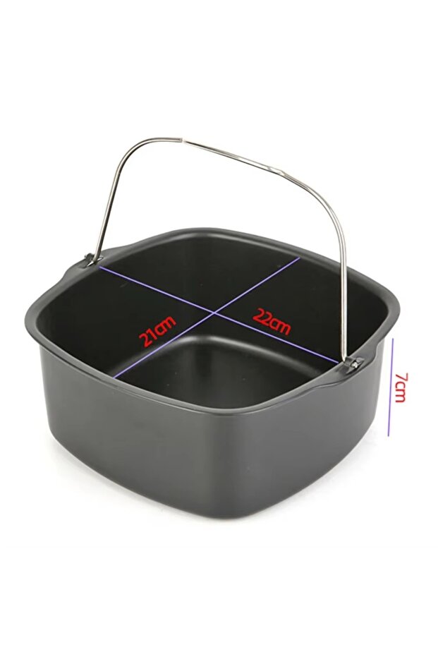 8inch Air Fryer Non-stick Cake Baking Tray Basket for Philips Baking Dish Pan Air Fryer Kitchen Airf