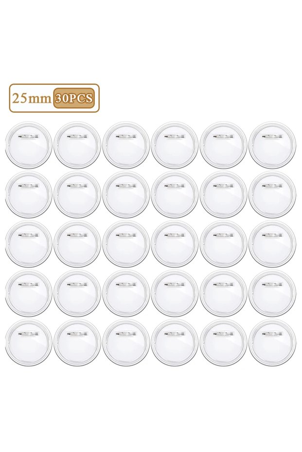 25mm-30PCS Badge Making Kit Round DIY Pin Button Supplies for Custom Name Tags Brooches Cosplay Part
