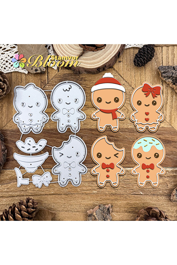 Original Lovely Layers Christmas Gingerbread Man Metal Cutting Dies Scrapbooking Decorative Embos...