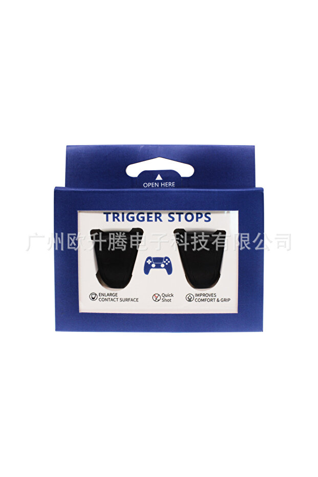 black Anti-slip L2 R2 Trigger Extender Lengthened Extended Buttons Kit For PS5 Gamepad Controlle - 1