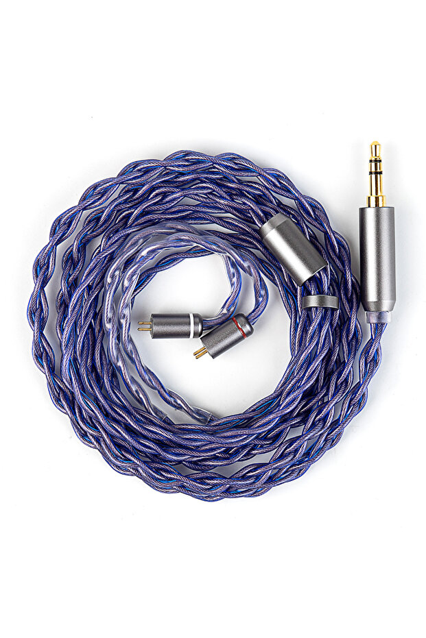 1.2m 2PIN 3.5mm KBEAR Neon High-purity OFC Quad-cross IEM Headphone Cable 4 Core 3.5/4.4MM Balanced