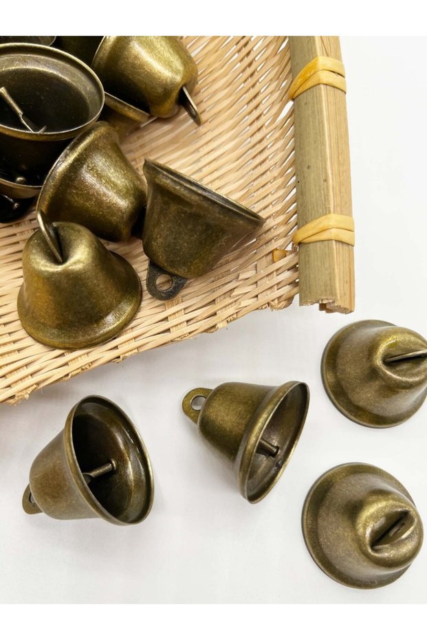 5PCS 5pcs/10pcs 38mm Brass Christmas Decoration Jingle Bells Pet Pendants Hanging for Festival Party