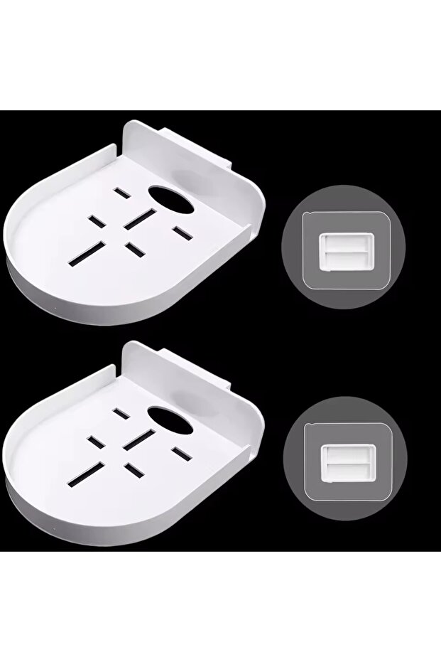 2X White Camera Holders Wall-Mounted Monitoring Head Support Household Universal Wall Hanger Living