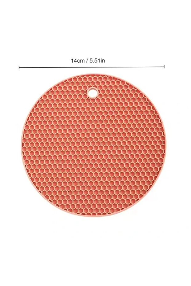 S 1PCS 14x14cm 13.5*13.5cm Round High Temperature Resistant CoasterRubber Material Anti Slip DesignC