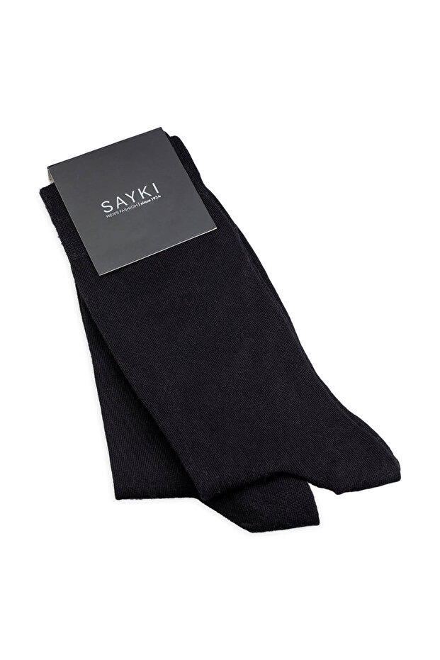 Siyah İkili Bambu Soket Çorap - 1