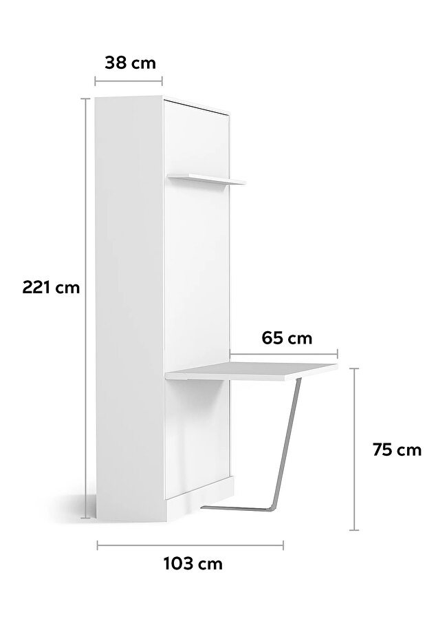 Masalı Duvar Yatağı Dik Açılır - 4