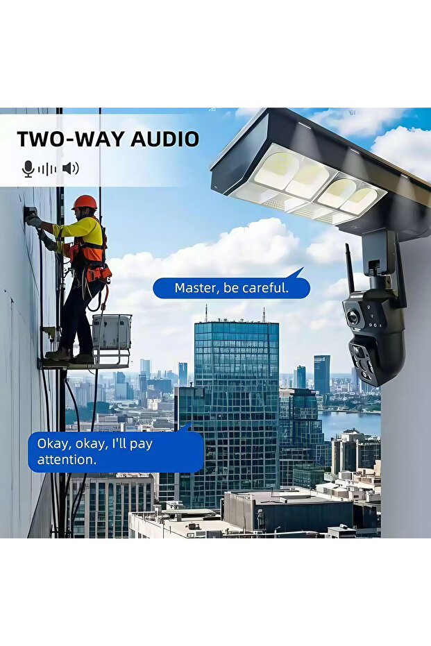 4G SIM Surveillance Camera with Built-in Solar Lamp, Microphone + Speaker, Motion Sensor - 5
