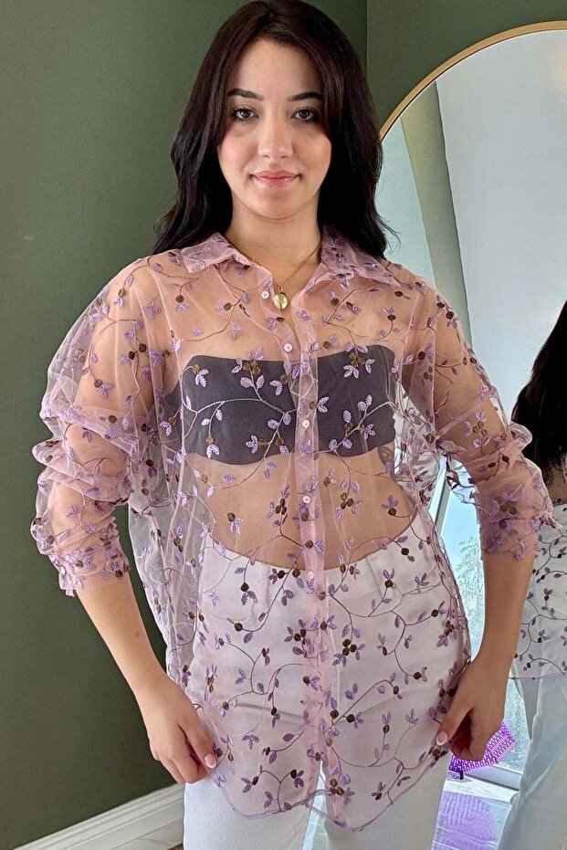 Özel Seri Dantel Gömlek G8332 - 4