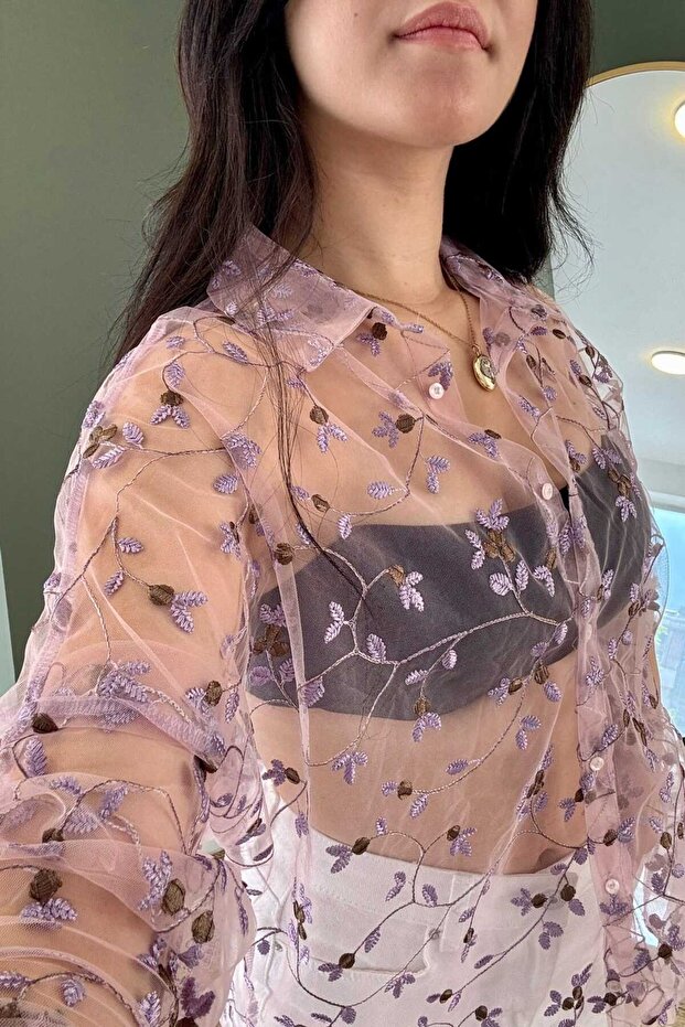 Özel Seri Dantel Gömlek G8332 - 3