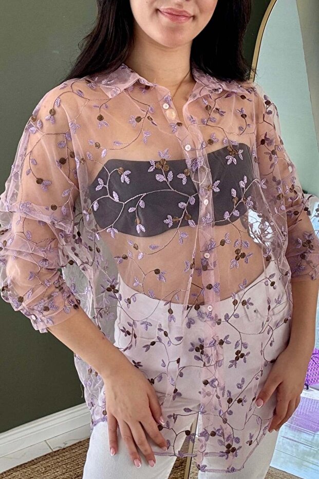 Özel Seri Dantel Gömlek G8332 - 5