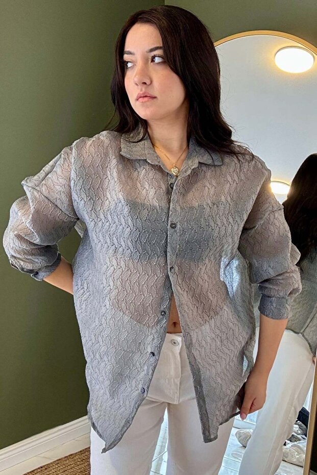 Özel Seri Dantel Gömlek G8332 - 5