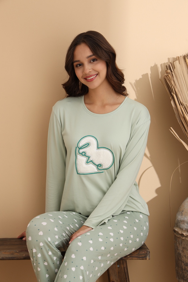 طقم بيجامة لوف مينت - 1