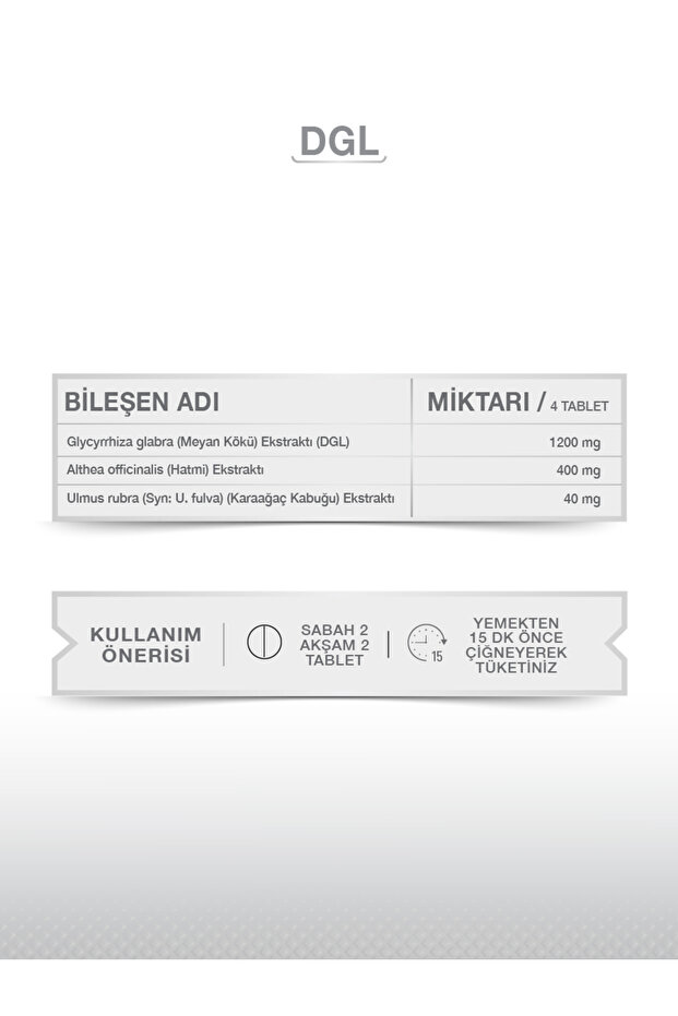 DGL 30 TABLET (ÇİĞNEME TABLET) - 3