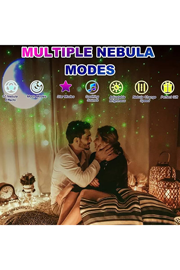 Astronaut Laser Projector with Aurora Borealis and Stars Light Show, Bluetooth Speaker, Remote Control - 6