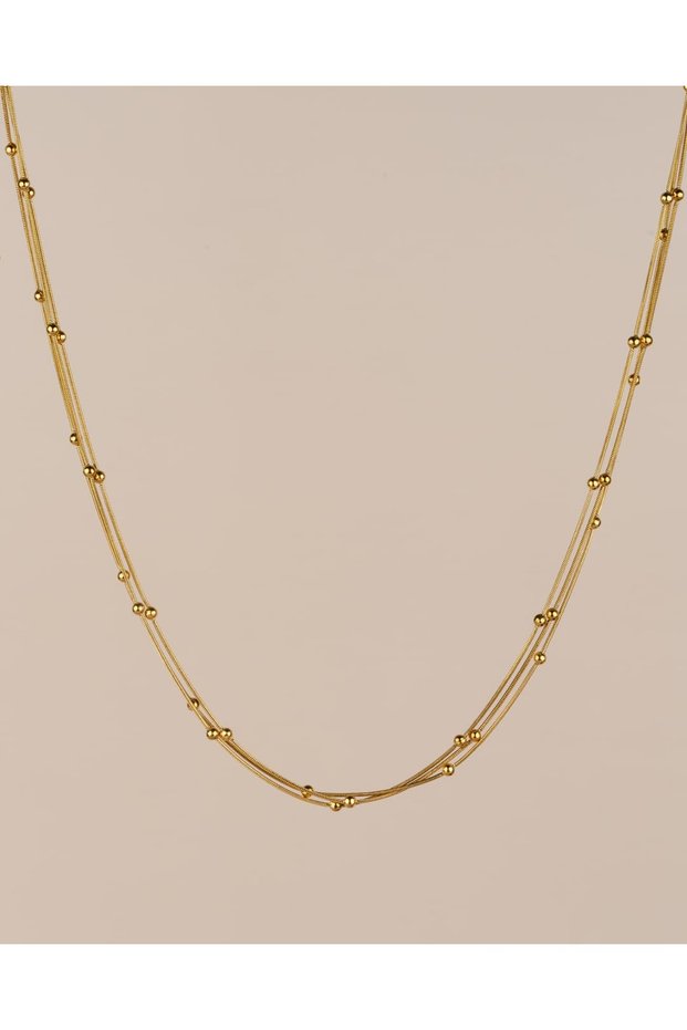 Livora Triple Dorika Steel Necklace