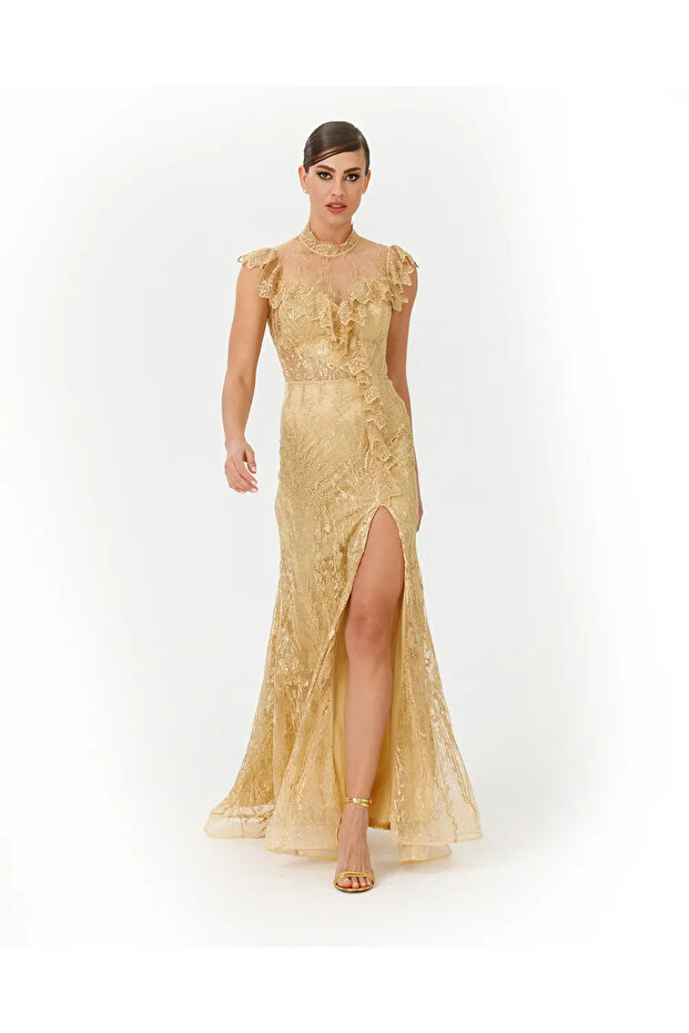 Dantel evening dress