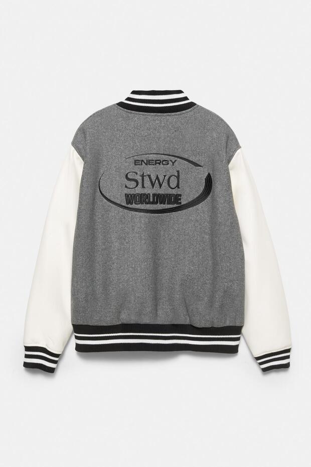 Nakışlı kolej ceketi - 9