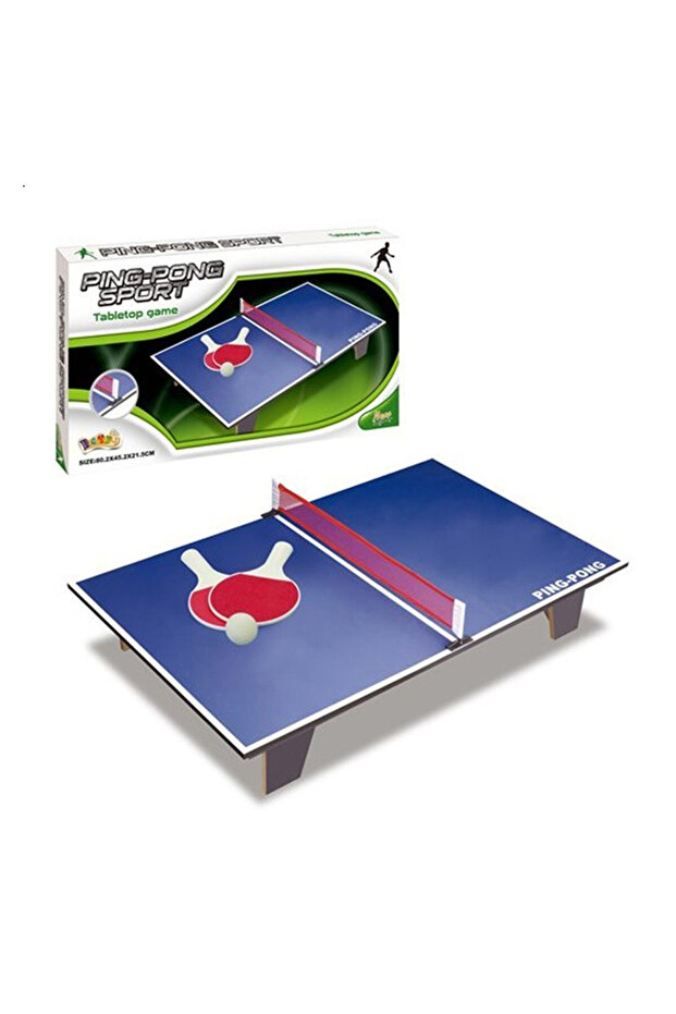 Mini Table Tennis Set – Portable Ping Pong Game with Bats, Net & Ball - 2