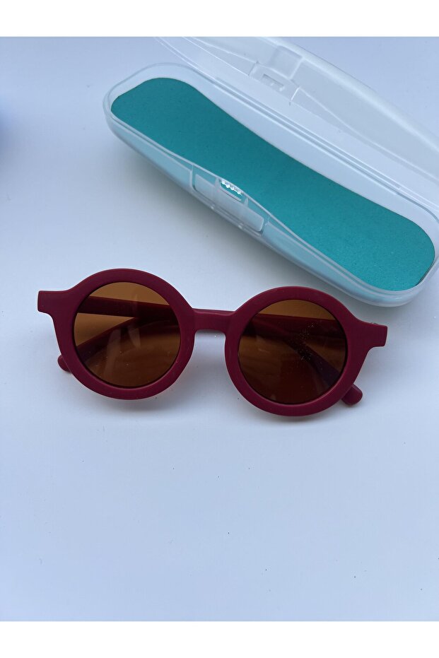Burgundy Nordic Children's Glasses 2-8 Years Old