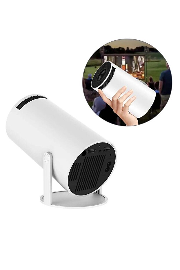 Portable Projector Small Straight Projector For Home Use 180 Degrees Projection Angle Automa
