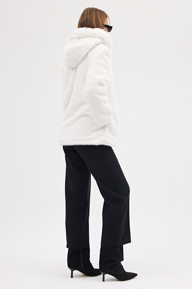 PREMİUM MİNK KAPŞONLU CEKET - 3