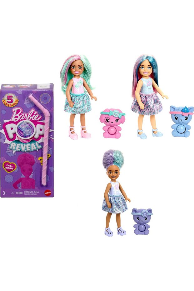 Chelsea Pop Reveal Treat Doll with 5 Surprises & Scented Pet JFY01 Toy (Ages 3+)