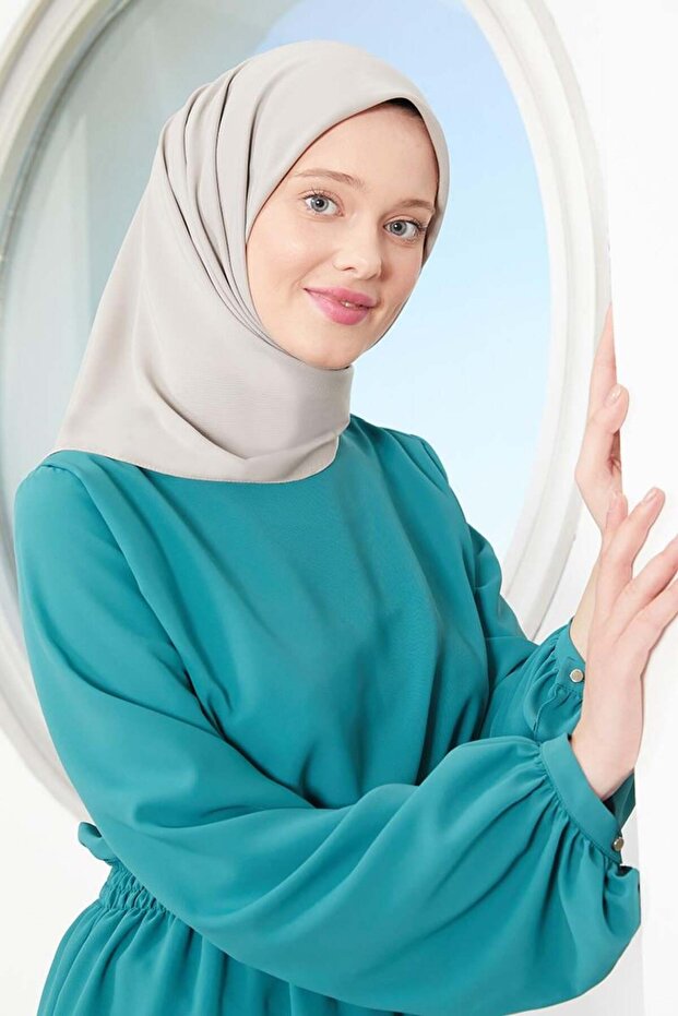 Bej Medine İpeği Eşarp - 1