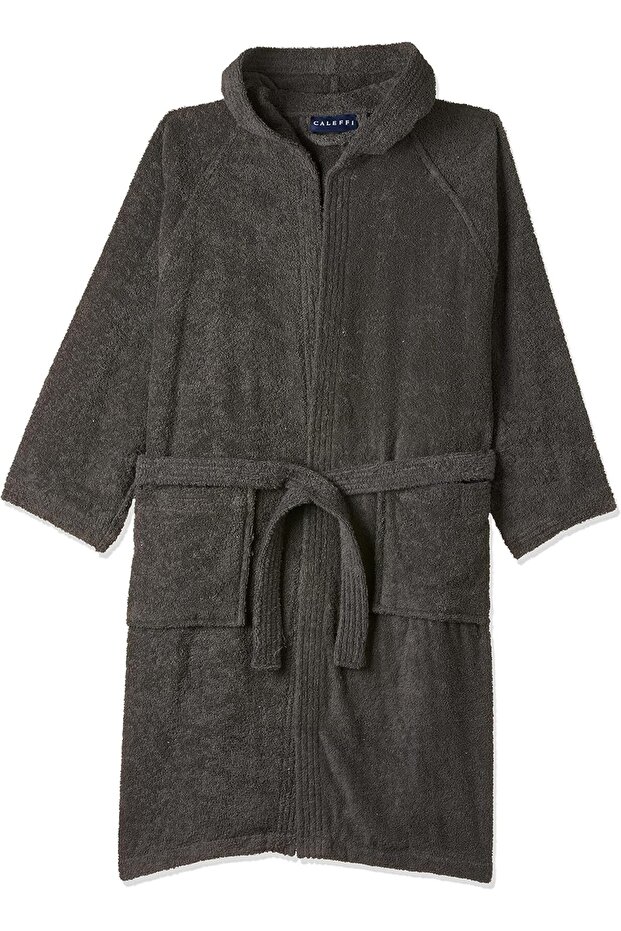 Terry Cotton Bath Robe - Grey