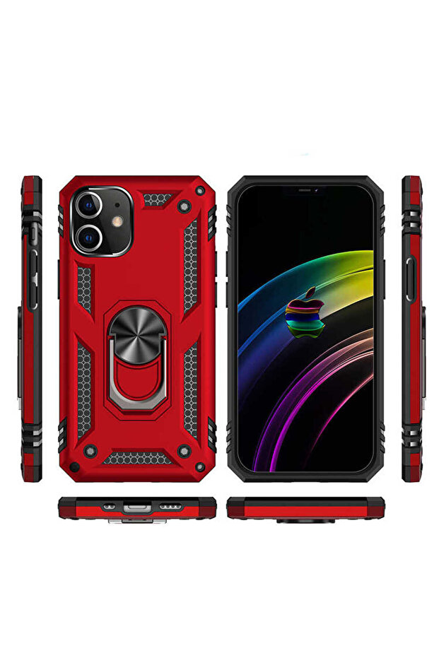 حافظة N7TH Vega متوافقة مع هاتف iPhone 12 Mini - ذهبي وردي - 5