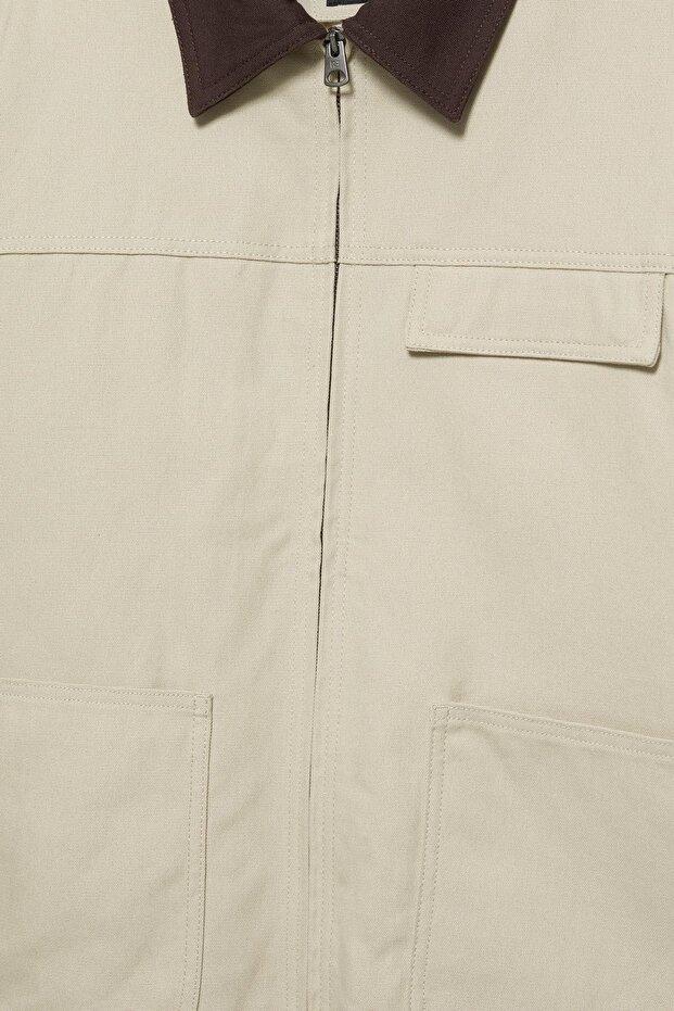 Kontrast yakalı ceket - 9