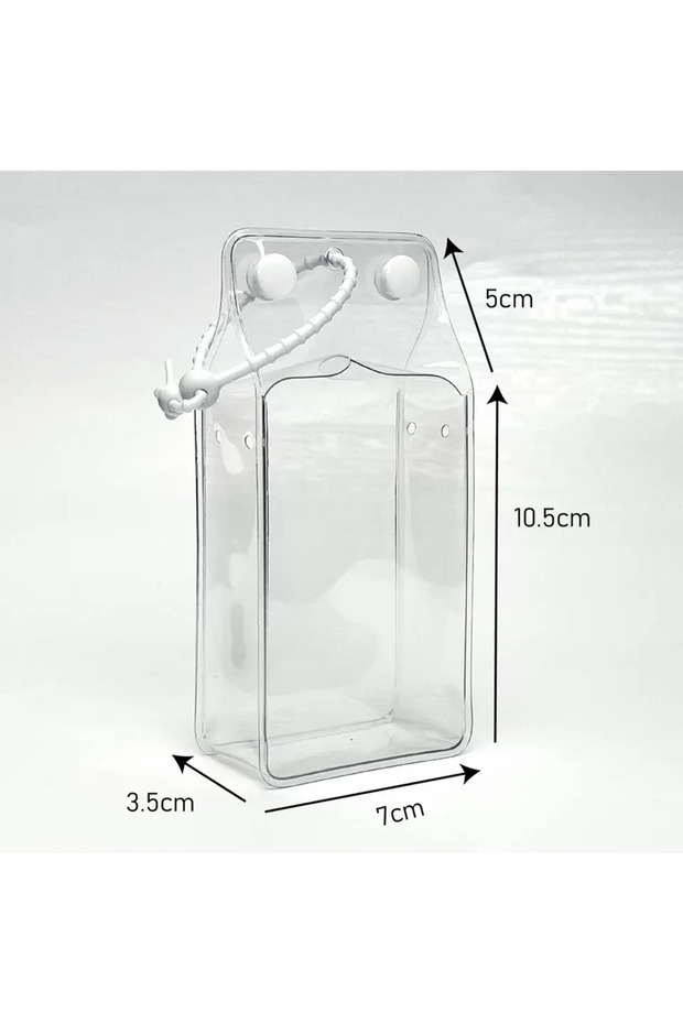 No Doll 1pc case with rope Transparent Protective Case For Labubu Pin for Love V4 Dustproof Cover Or