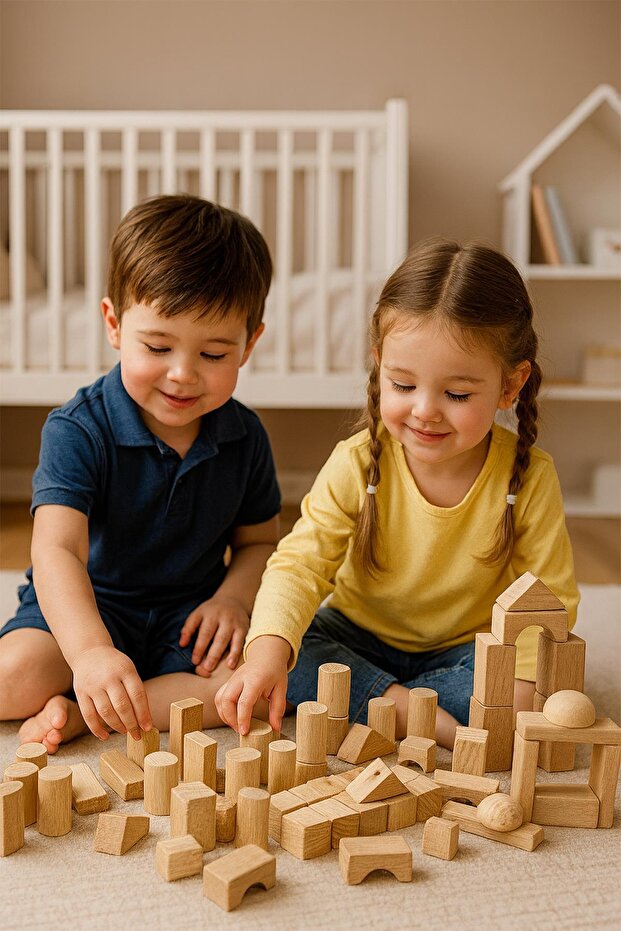 Wooden Mini Block Set – 102 Pieces Educational Building Game, Montessori Fine Motor Skill Development Toy