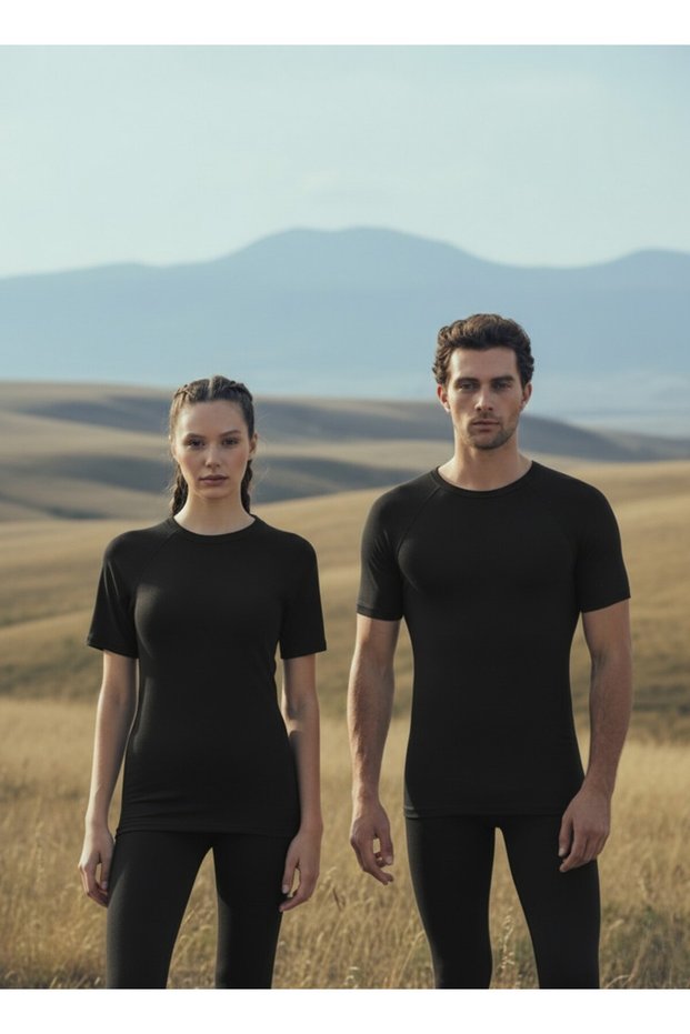 Body-Fitting Underwear Unisex Thermal T-Shirt – Crew Neck, 2Nd. Level Heat Protection-9258