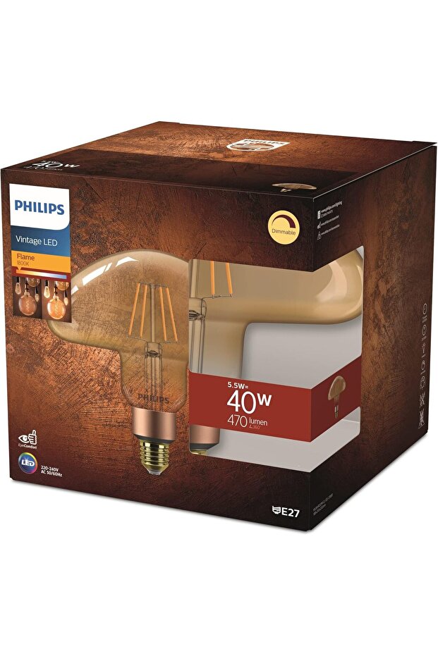 مصباح كبير LED كلاسيكي تصميم فطر 7-40 واط، E27 كلفن، ذهبي قابل للتعتيم