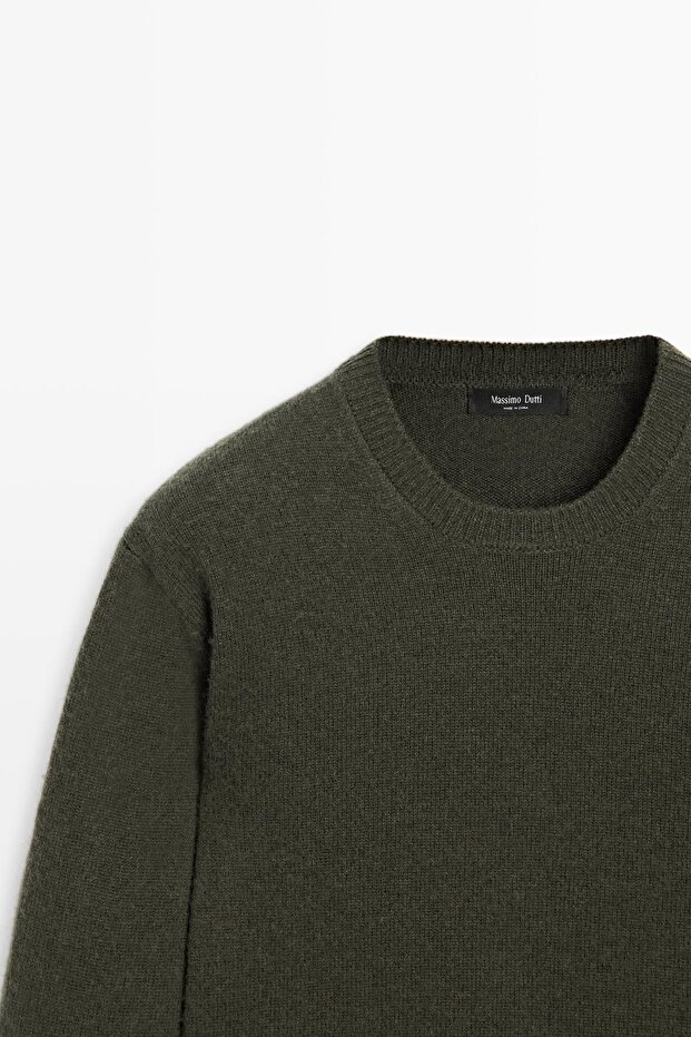 Yün karışımlı bisiklet yaka triko kazak - 6